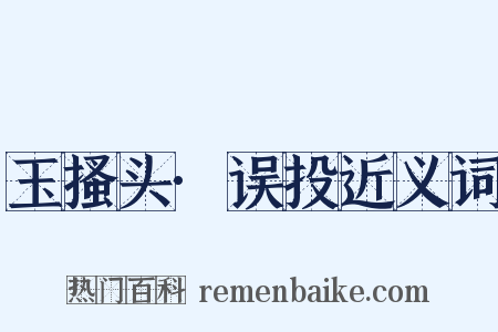 玉搔头·误投近义词是什么意思的图片